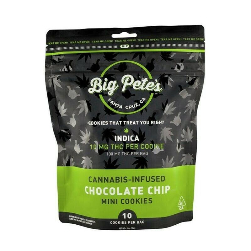 BIG PETE'S | Big Pete's - PB Oatmeal Chocolate Chip Indica Mini Cookies - (100mg)