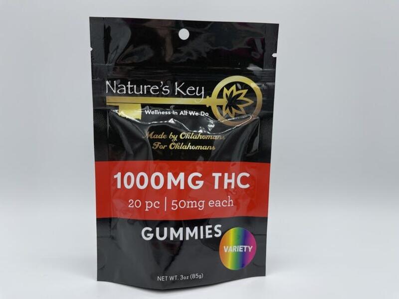 1000mg THC Variety Pack Gummies (50mg each)