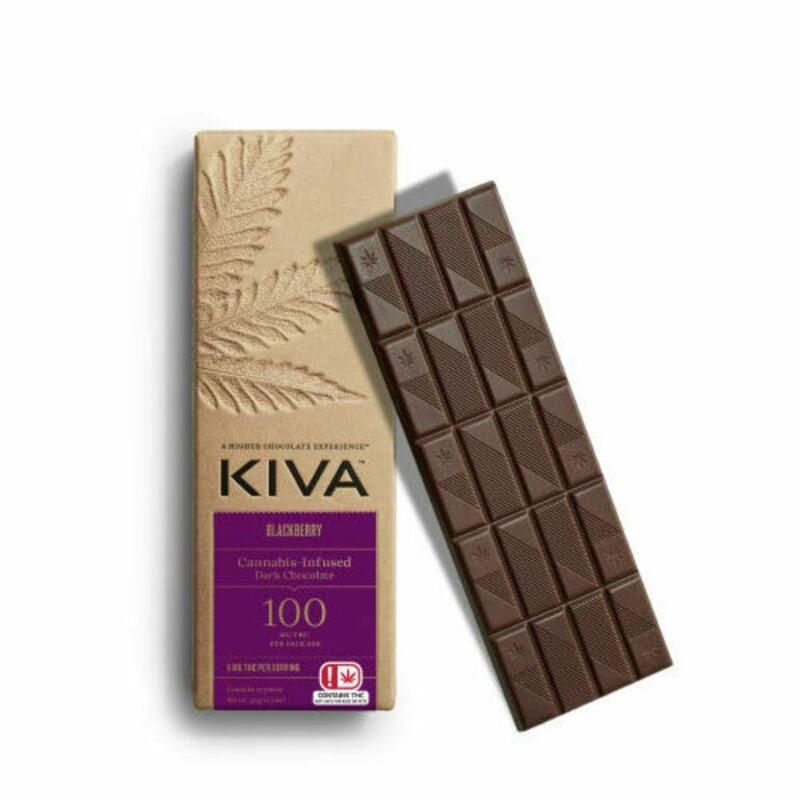 Kiva Blackberry Chocolate Bar 100mg