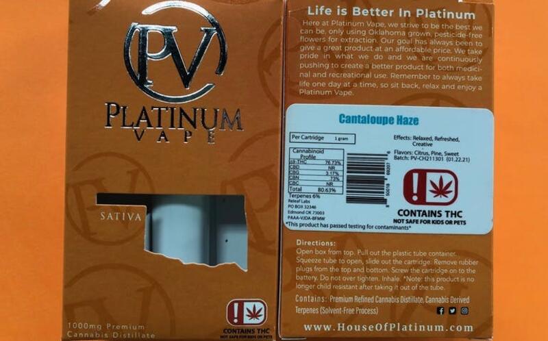 Cantaloupe Haze Platinum Vape Cart