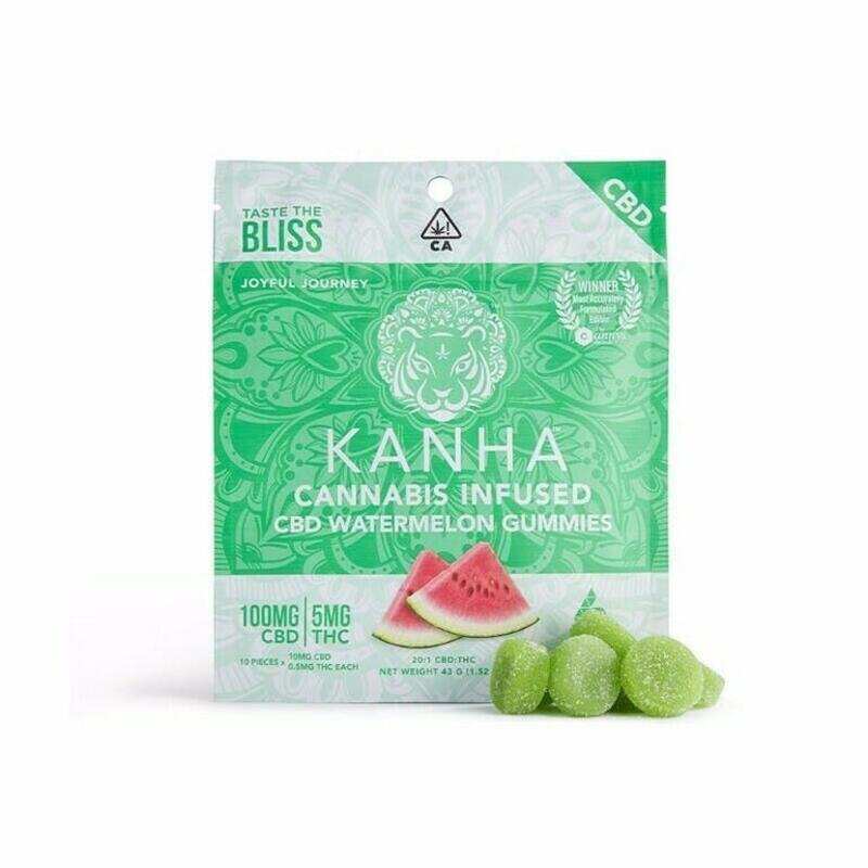 KANHA TREATS | Kanha - Watermelon 20:1 CBD Gummies
