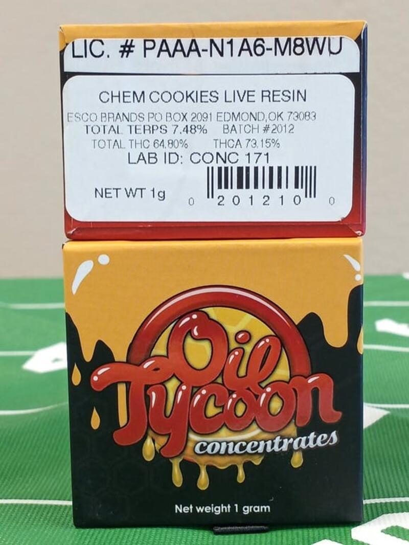 Oil Tycoon Chem Cookies Live Resin