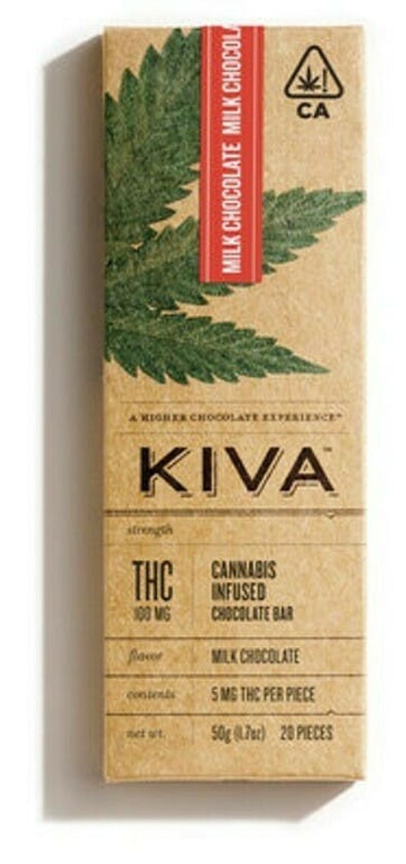 KIVA | Kiva - Milk Chocolate Bar - (100mg)