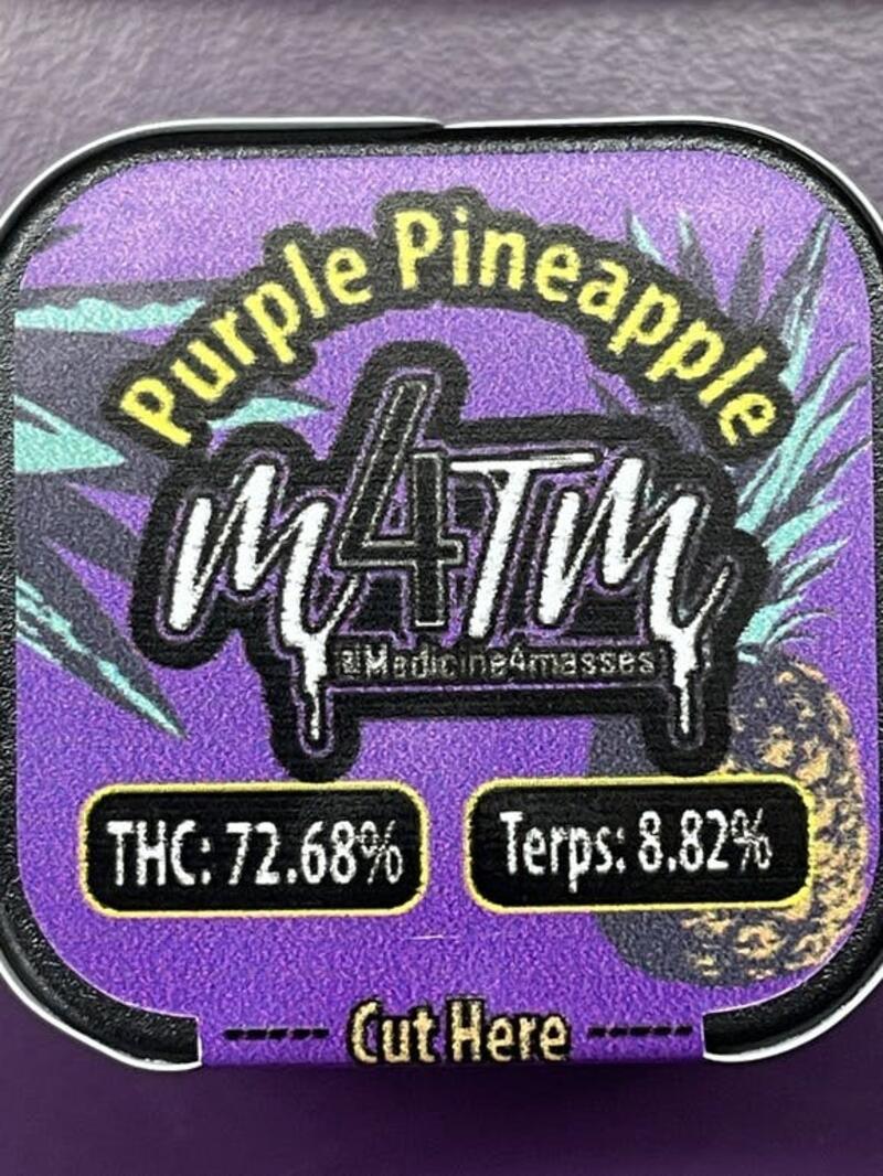 2 FOR $50 - Medicine 4 The Masses - Purple Pineapple 8.82% Terps