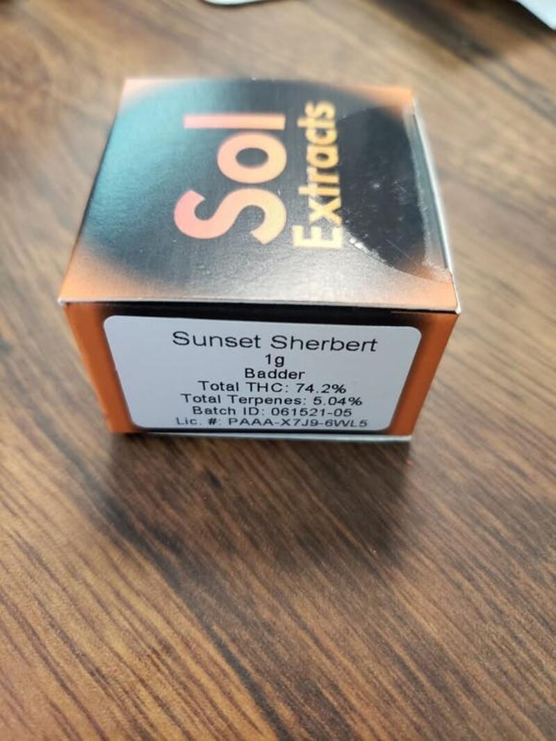SOL Sunset Sherbert 1G Badder