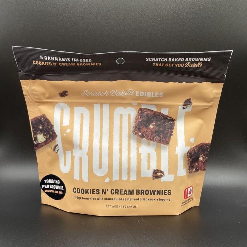 Crumble - 50 mg Infused Bar- Cookies n Cream Brownies