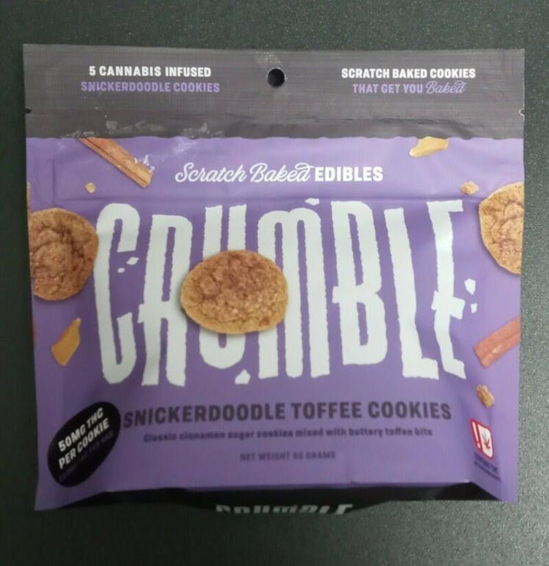 CRUMBLE- SNIKERDOODLE TOFFIE COOKIES 50MG
