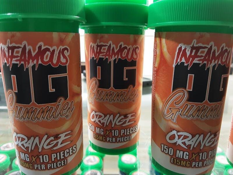 Infamous OG 150mg Gummies Orange