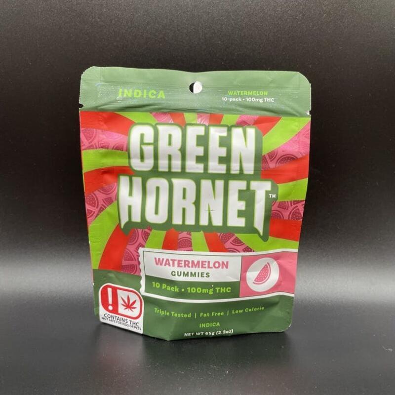 Green Hornet - 100mg Indica - Watermelon
