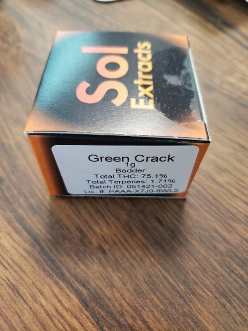 SOL Green Crack 1G Badder
