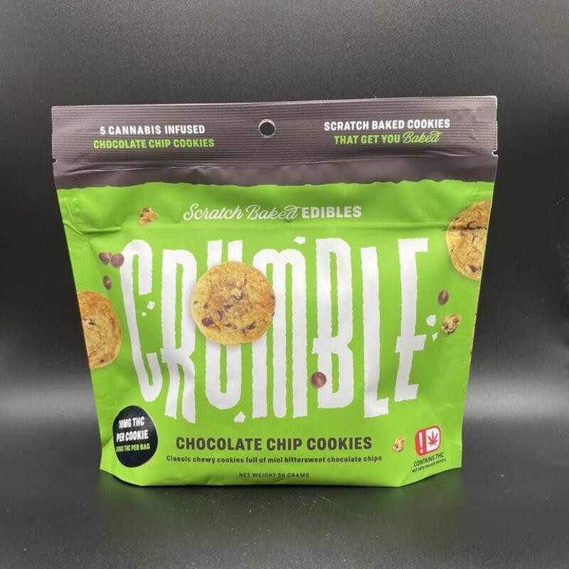 Crumble - 50mg Infused Bar - Chocolate Chip Cookies