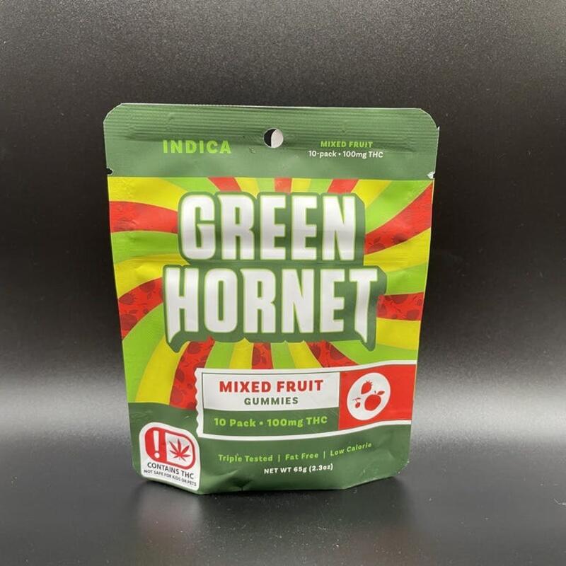 Green Hornet - 100mg Indica - Mixed Fruit