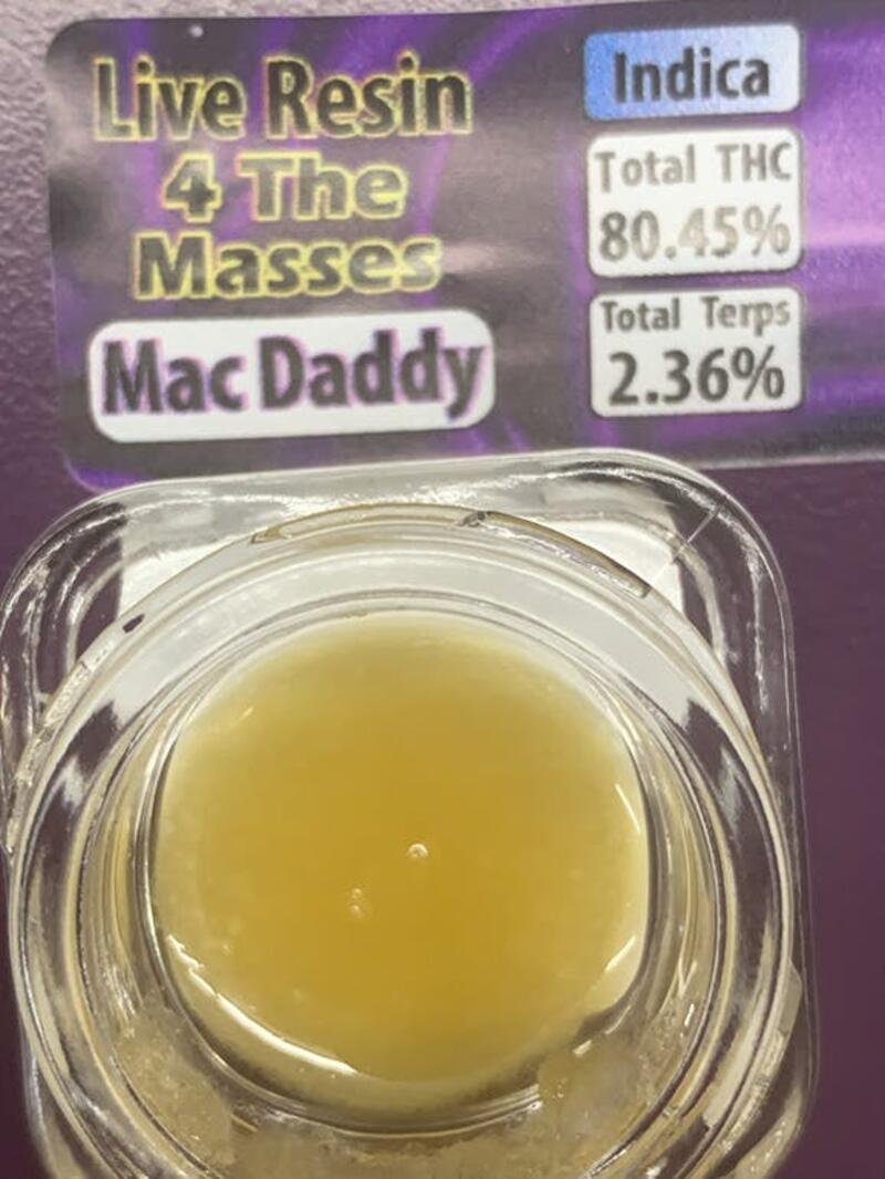 2 FOR $50 Medicine 4 The Masses - Live Resin 4 The Masses - Mac Daddy 2.36% Terps