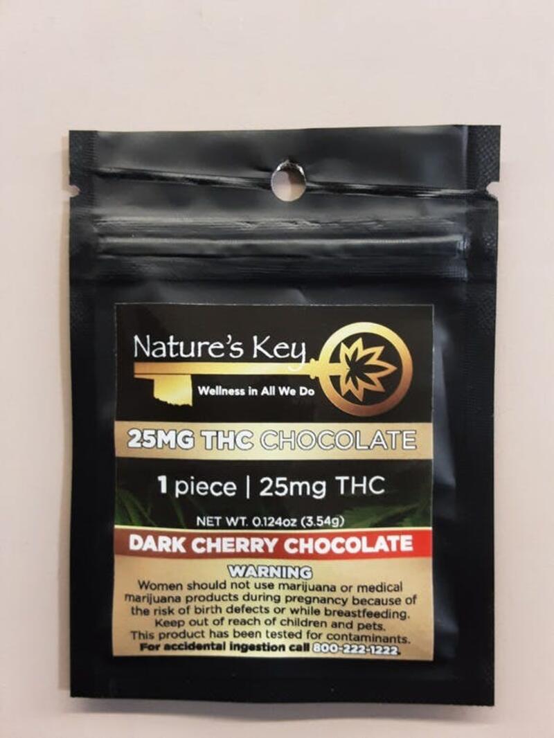 Natures Key Dark Cherry Chocolate 25mg pack