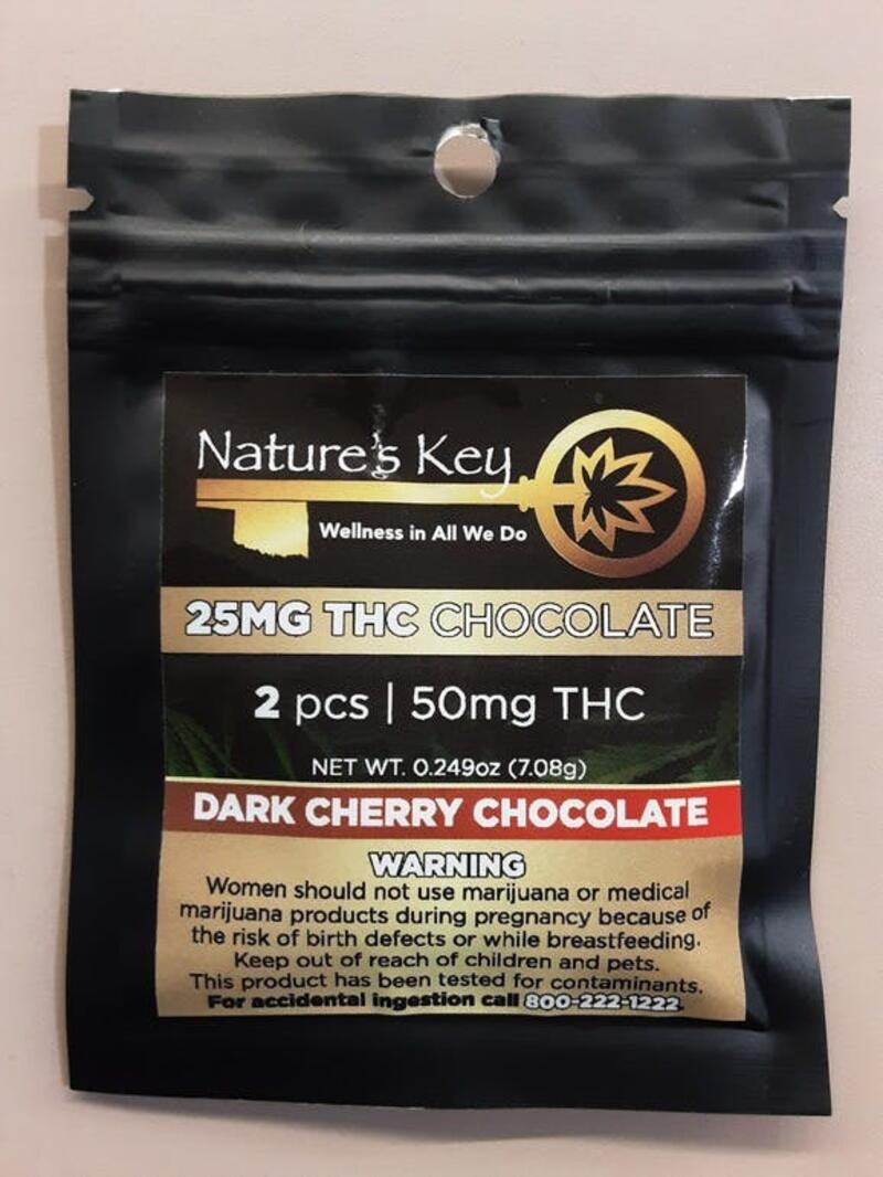 Natures Key Dark Cherry Chocolate 50mg pack