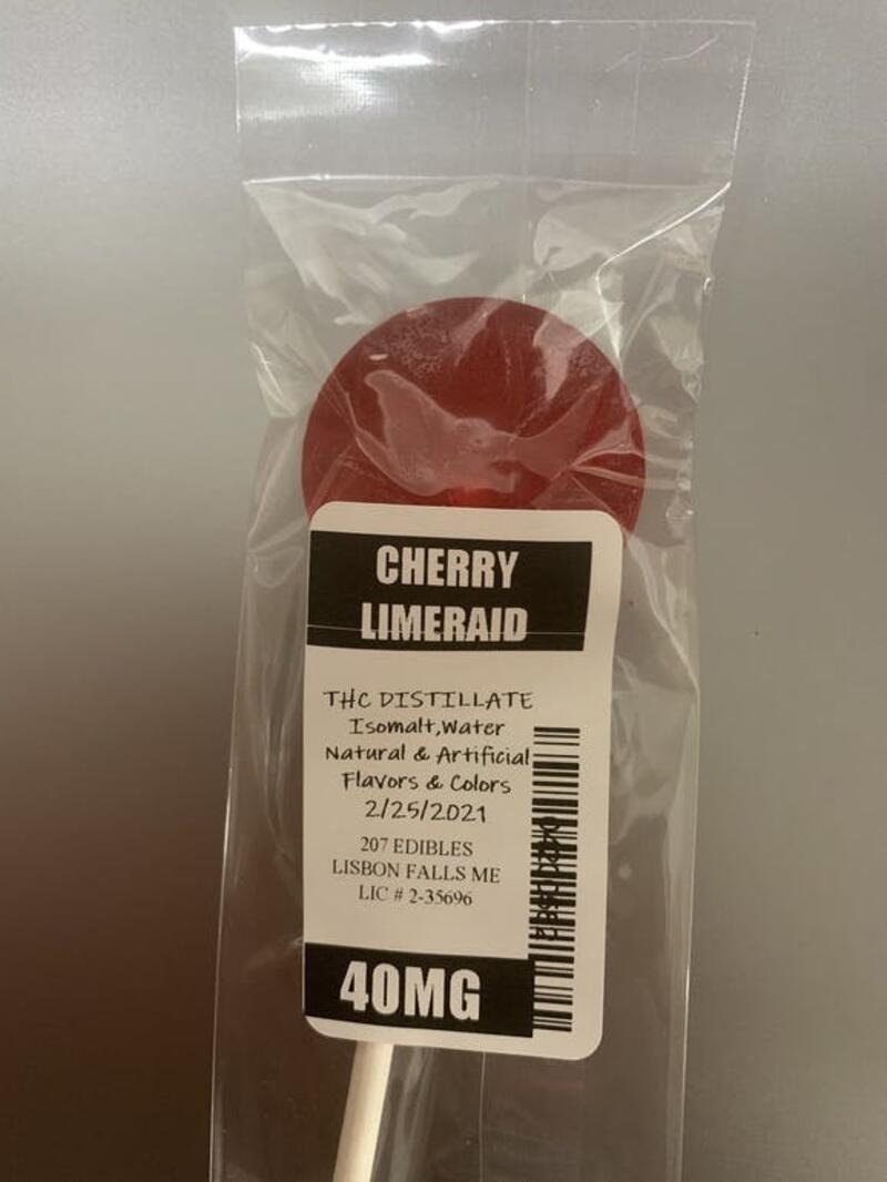 Cherry limerade 40mg lollipop