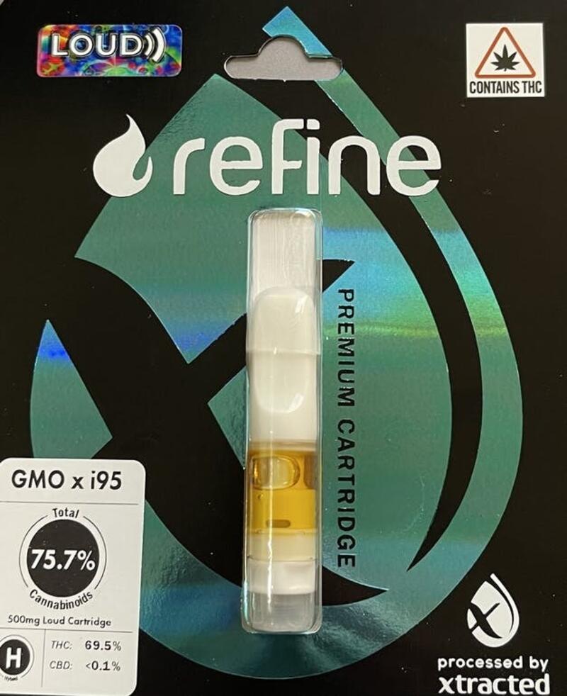 GMO X i95 LOUD Resin Vape Cart .5G-Refine