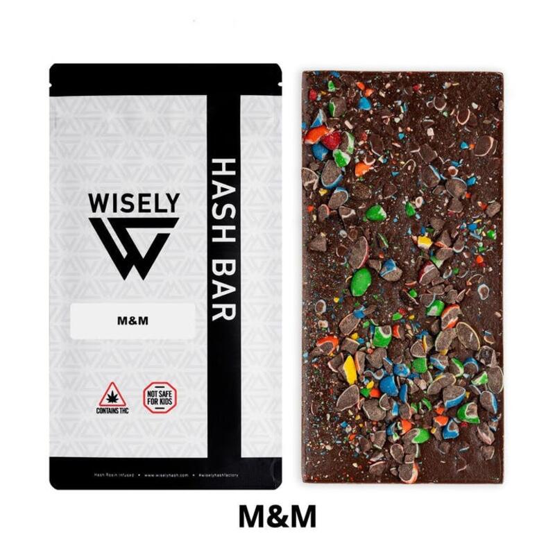 M&M Hash Rosin Bar By Wisely 100mg Hash Rosin