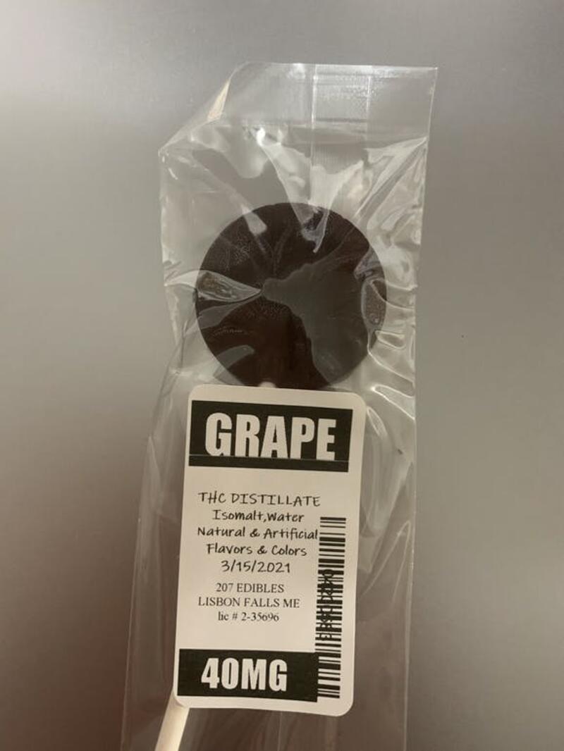 Grape lollipop 40mg