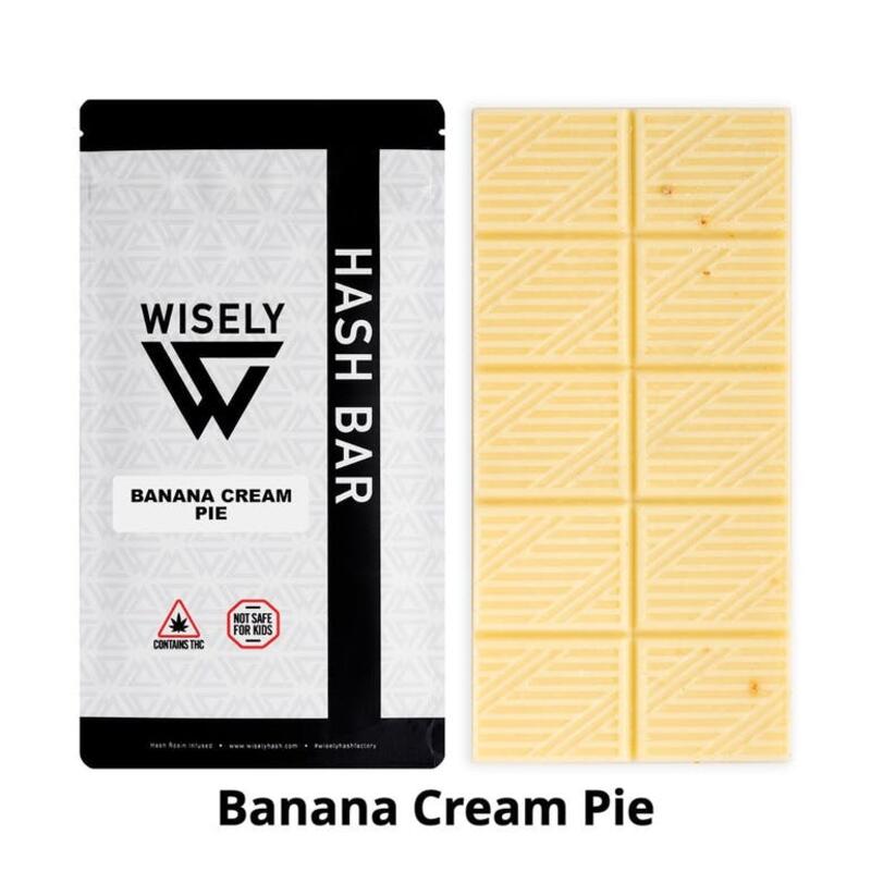 Banana Cream Pie 100mg Hash Rosin Bar Wisely Hash Factory