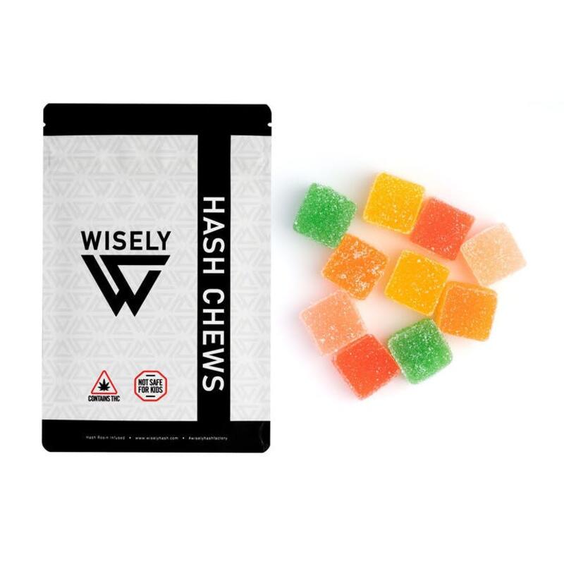 Hash Chews 100mg Hash Rosin Multi Assorted flavors Pack- Wisely Hash Factory
