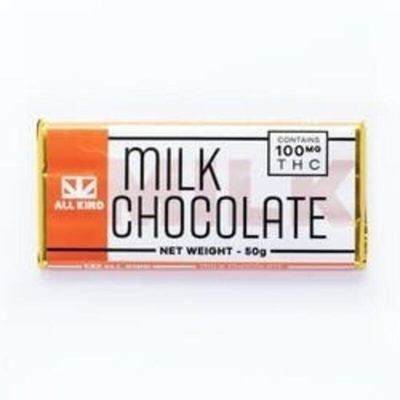 All Kind Milk Chocolate Bar 100mg THC