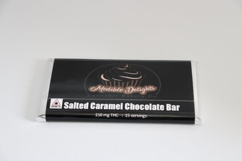 Salted Caramel Chocolate Bar 150mg THC