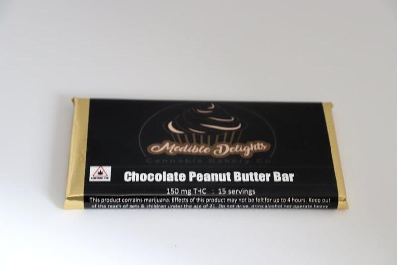 Chocolate Peanut Butter Bar 150mg THC ( 10mg THC )