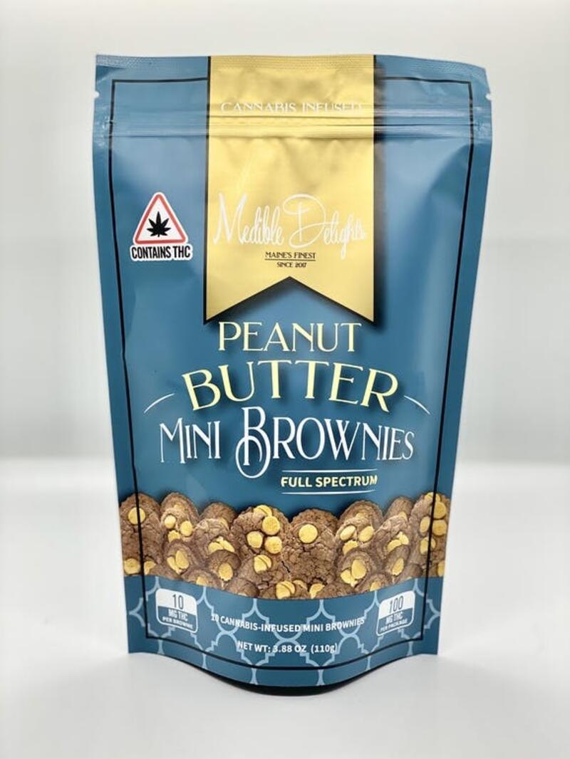 Peanut Butter Mini Brownies ( full spectrum ) 100mg THC