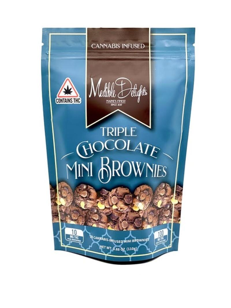 Triple Chocolate Mini Brownies 100mg THC