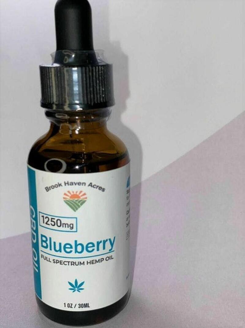 Tincture - 1250 mg CBD Full Spectrum Distillate 1oz - Blueberry