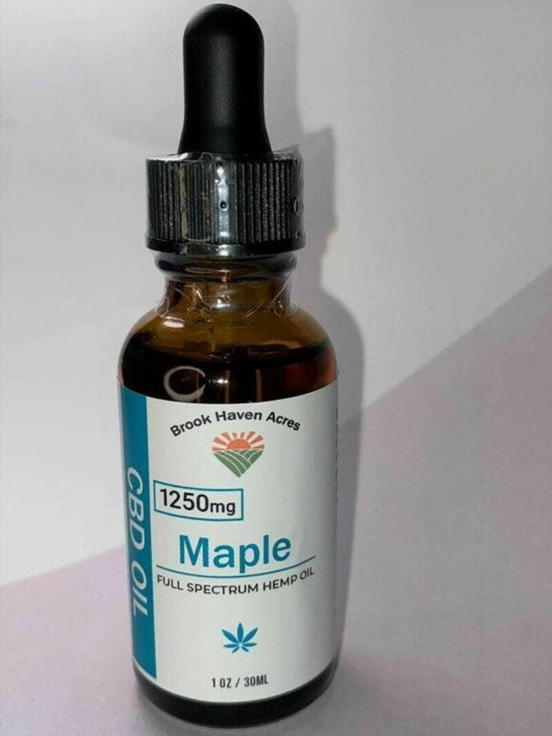 Tincture - 1250 mg CBD Full Spectrum Distillate 1oz - Maple Flavor