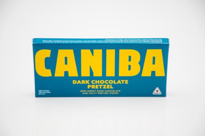 Chocolate Bar. Dark Pretzel 120mg. Caniba Naturals