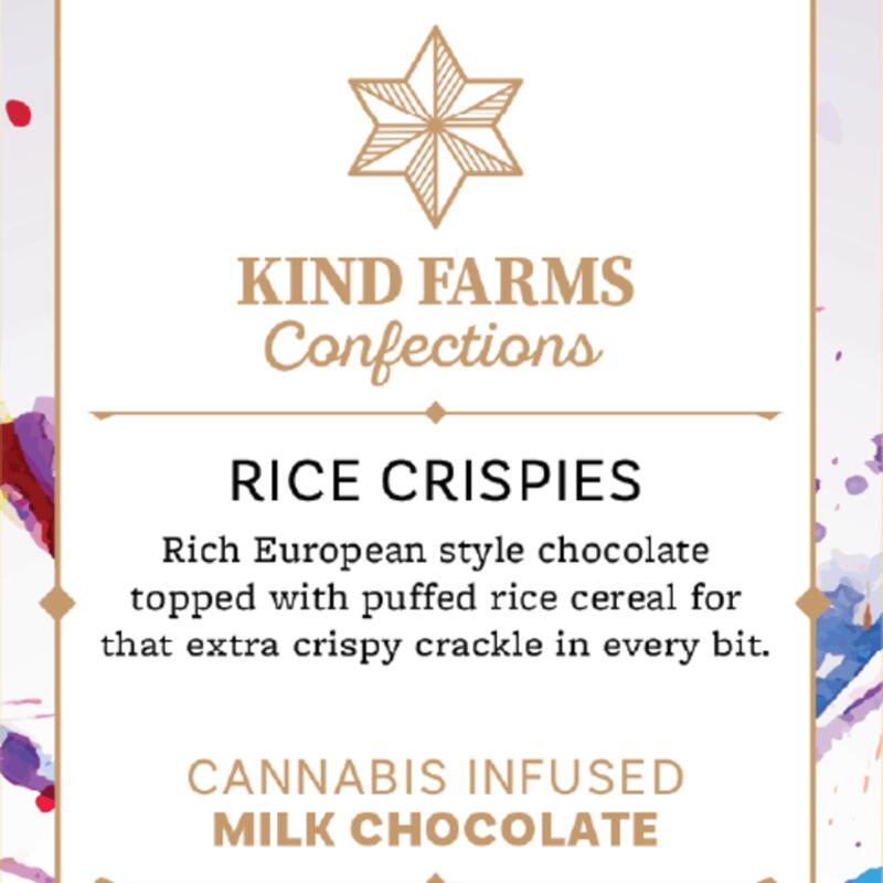 Milk Rice Crispies Bar 300mg THC - Kind Farms Confections