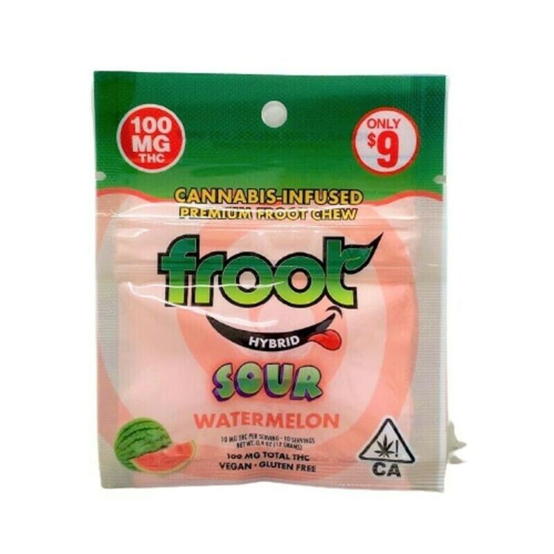 Froot | Froot | Sour Watermelon Root Chews 100mg