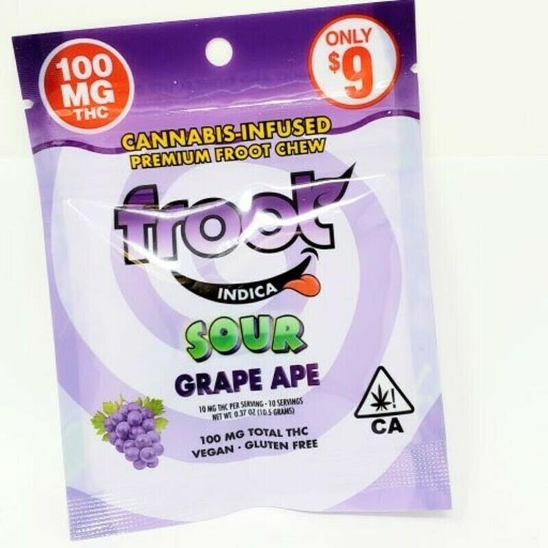 Froot | Froot Sour Grape Ape Root Chews 100mg