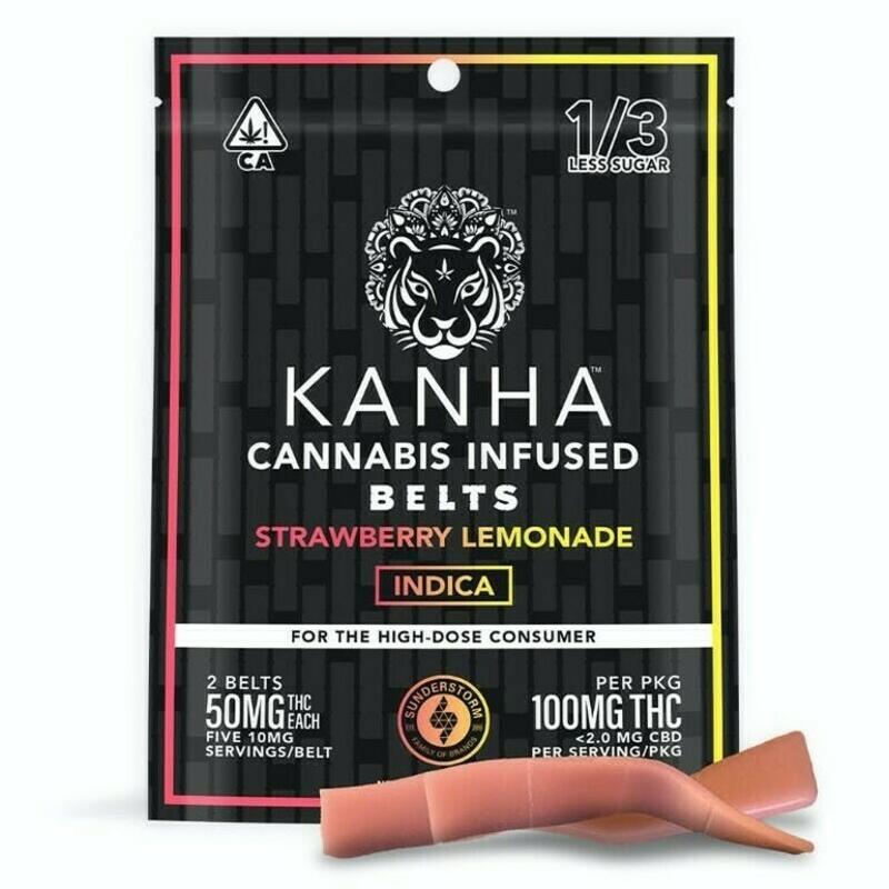 Kanha | Indica Strawberry Lemonade Belts 100mg