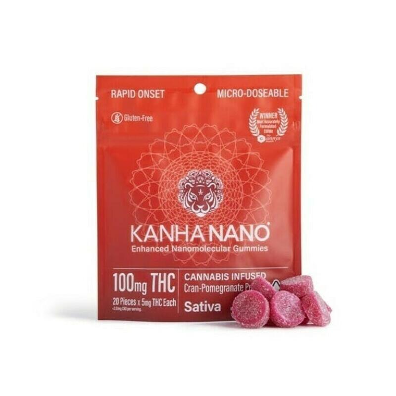 Kanha | Nano Sativa Cran Pomegranate 10mg 2 pieces