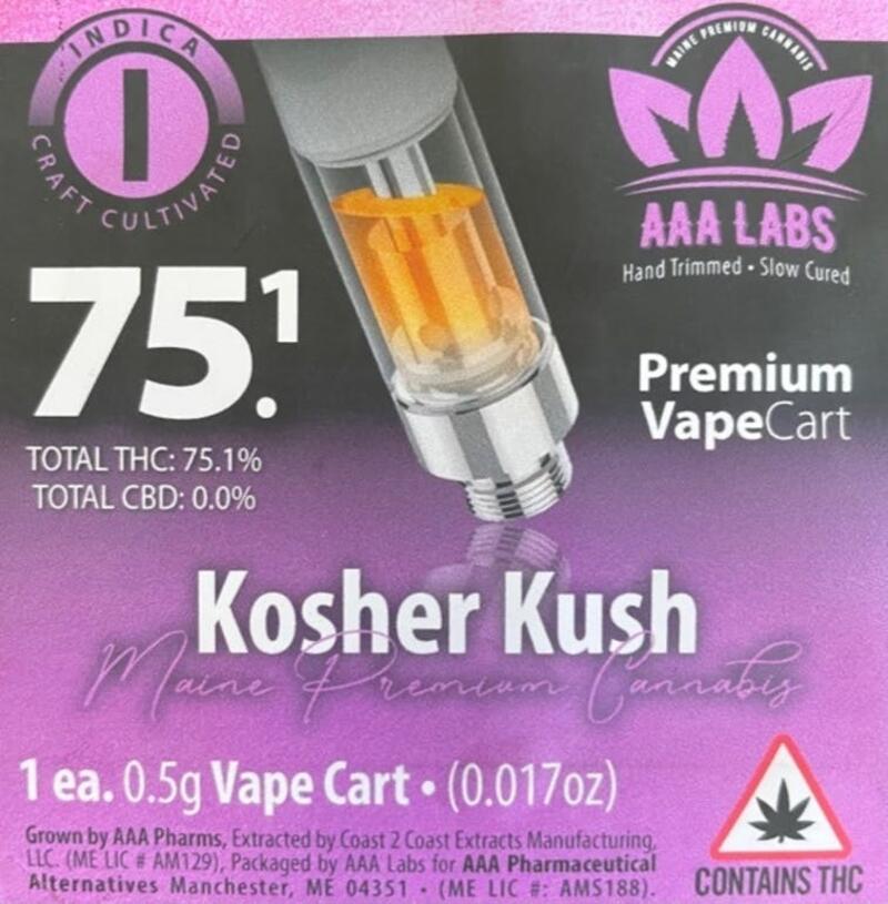Kosher Kush - Premium Vape Cartridge