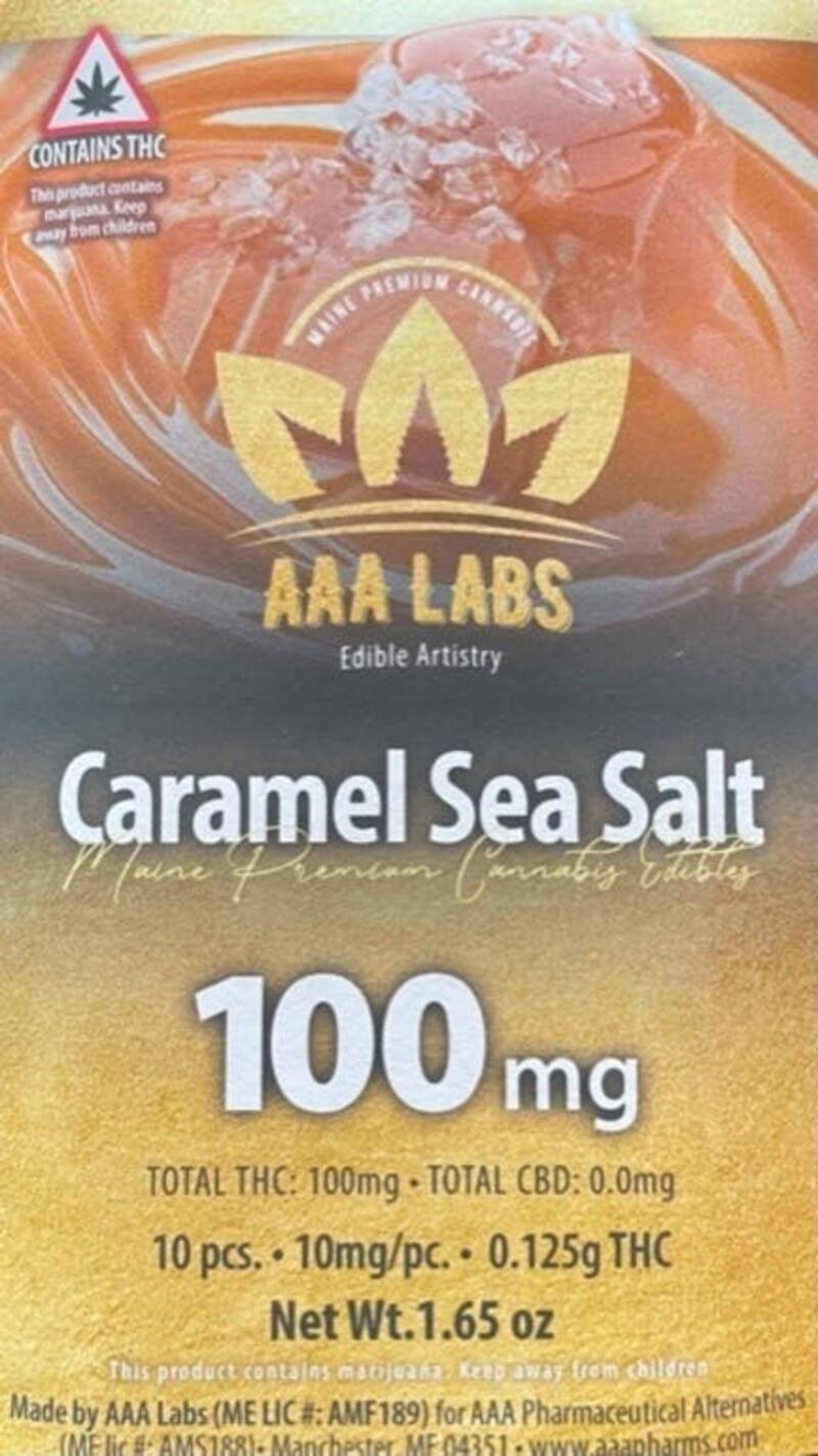 Caramel Sea Salt Chocolate Bar - 100mg
