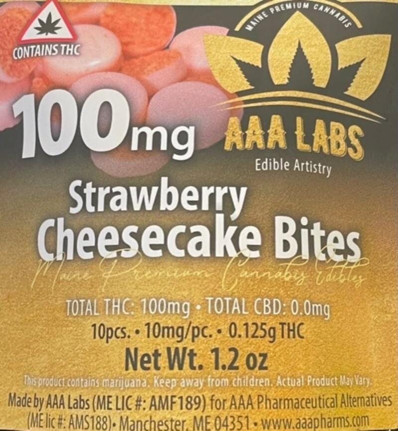 Strawberry Cheesecake Bites - 100mg