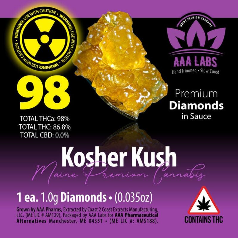 Kosher Kush Premium Diamonds in sauce