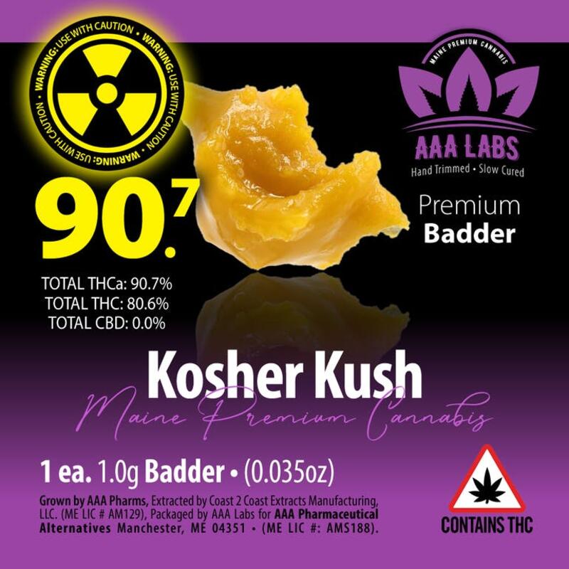 Kosher Kush Premium Badder