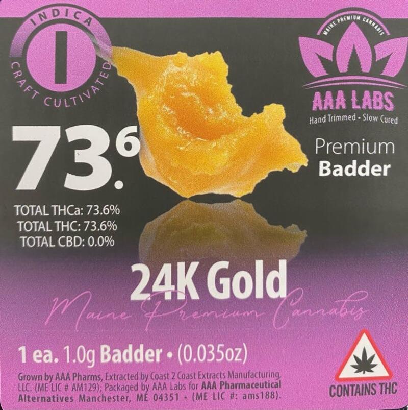 24K Gold Premium Badder