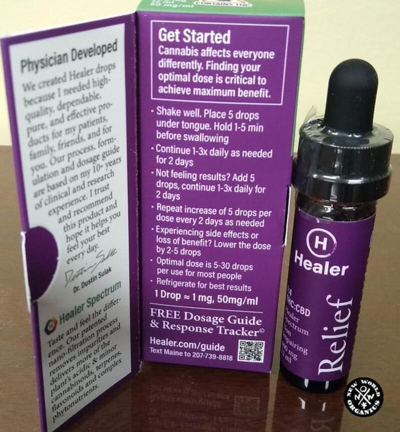 Healer Relief Drops 12ML (600MG) (Check the dosage on the box)