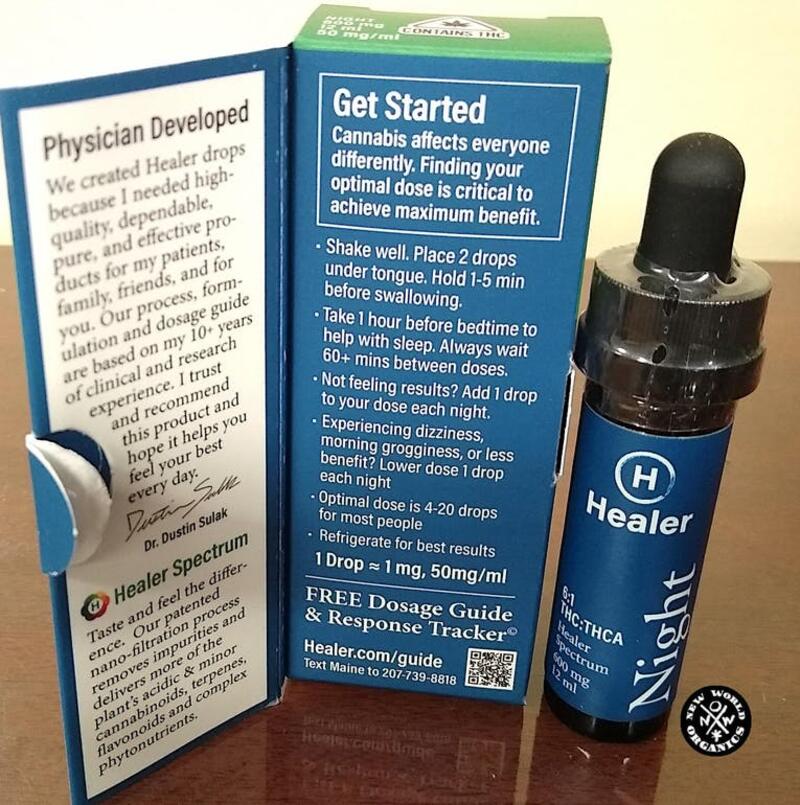 Healer Night Drops 12ML (600mg) (Check the dosage on the box)