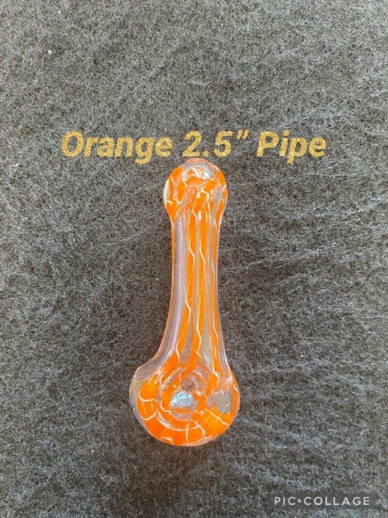 Orange 2.5” Glass Pipe