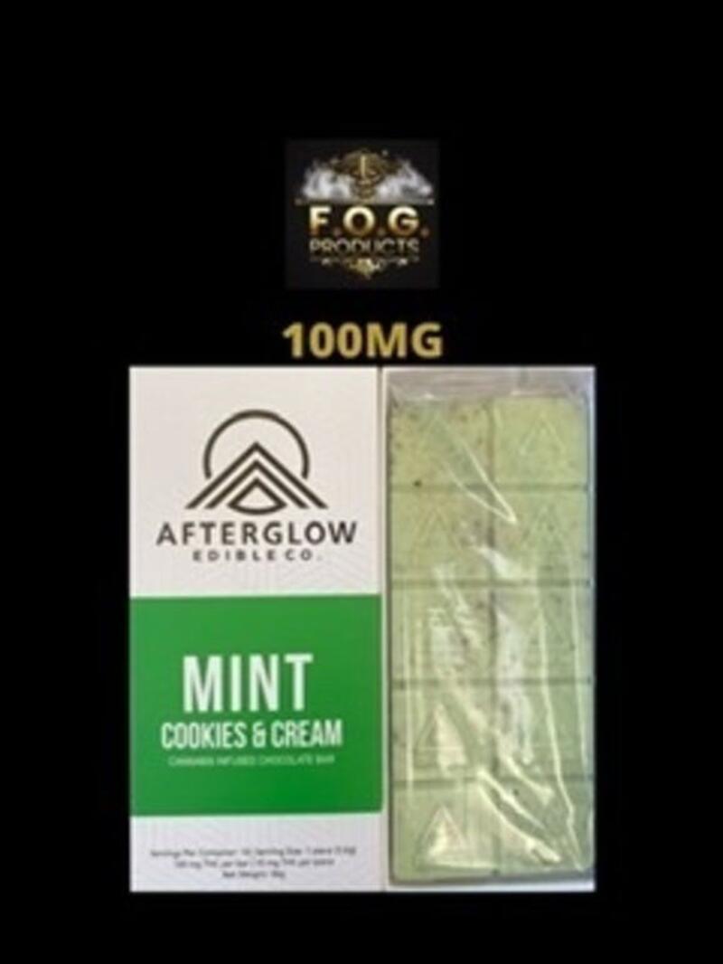 Mint Cookies & Cream Chocolate Bar 100MG
