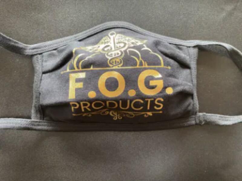 FOG products solid black with logo face mask
