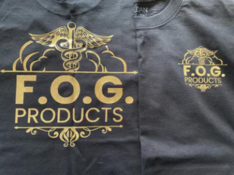 FOG products solid black with logo t-shirt